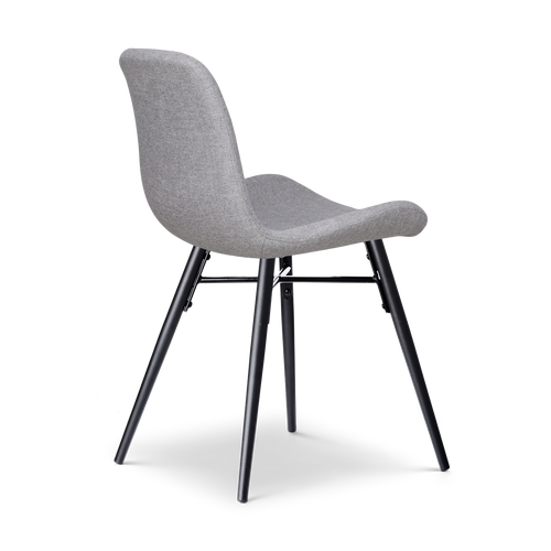 Nolon Nena-Fé Eetkamerstoel Lichtgrijs - Zwarte Houten Poten - vtwonen shop