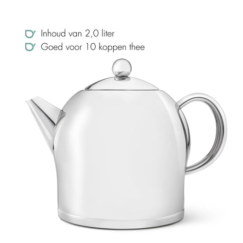 Bredemeijer - Theepot Minuet Santhee 2,0L glanzend - vtwonen shop