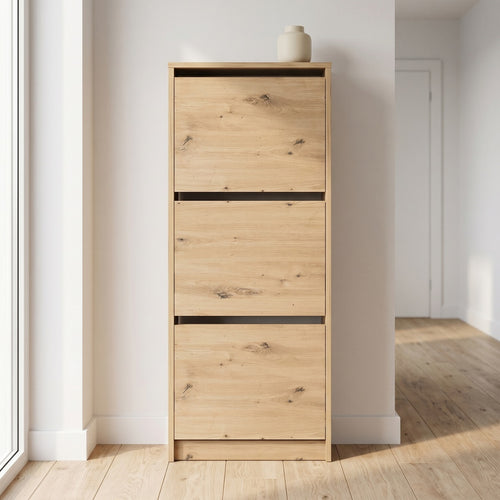 Giga Meubel Schoenenkast Miko - Scandinavische Opbergkast - 49x18x122cm