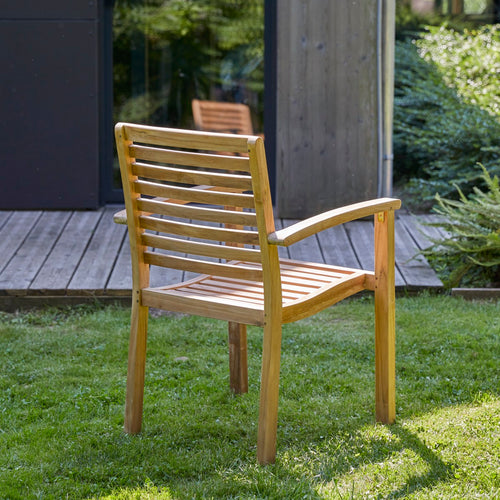 Tikamoon Andria - Massief teakhouten tuinstoel - Naturel