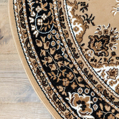 Interieur05 Vintage Vloerkleed Bruin Rond - Perzisch - Retro - Nain - 100 x 100 cm - vtwonen shop