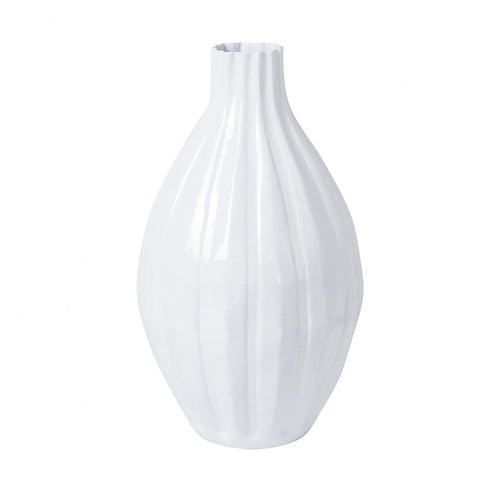 Sia Deco Decoratieve Vaas - Wit Ijzer - H37 - vtwonen shop