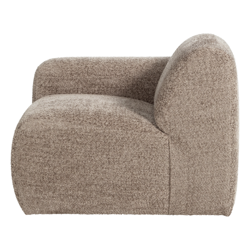 WOOOD 1-zits bank arm links Mojo Base - Wollig - Donkerzand - 74x105x97