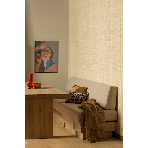 Basiclabel muurbankje incl. kussens Balk - Hout - Naturel - 87x107x66 - vtwonen shop