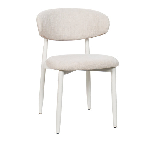 Giga Meubel Eetkamerstoel Alexia - Beige/Wit - Set van 2 - vtwonen shop