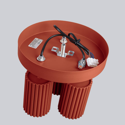 Sollux Lighting Plafondlamp KARBON 3P rood oker - 19,5x19,5x18cm