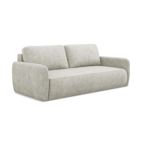 LaMiaSofa 3-zits slaapbank Corle - chenille stof - parel - 218x102x86