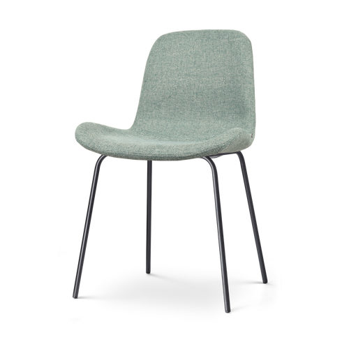 Nolon Nora-Fé Eetkamerstoel Zacht Groen - Stof - Zwarte Ptoen - vtwonen shop