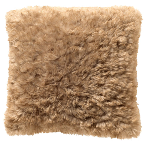 JOSH - sierkussen 45x45 cm - imitatiebont - Cornstalk - bruin