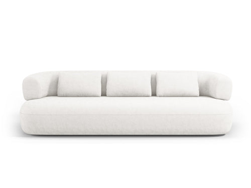 Micadoni Bank Jenny 4-zits, chenille, lichtbeige - 90x226x73cm