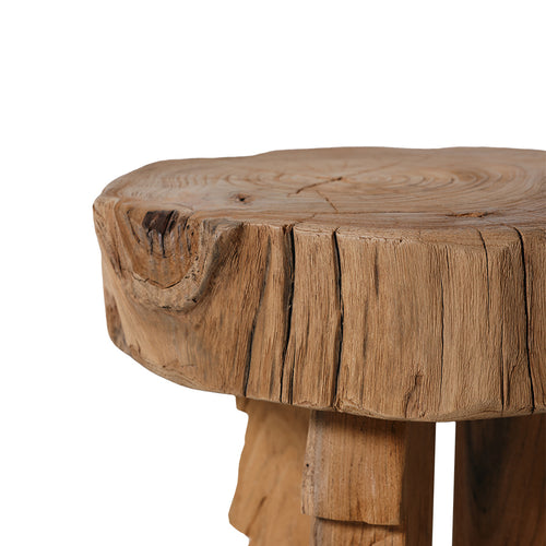 HKLIVING kruk Carved – hout