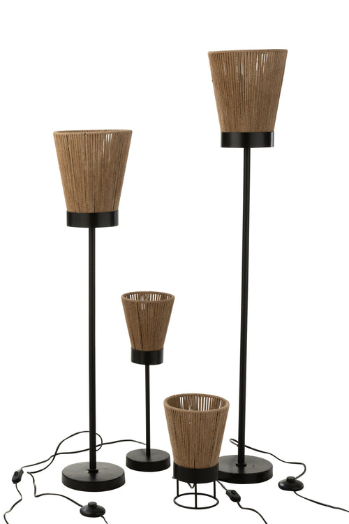 J-Line vloerlamp Luna - jute - beige - large
