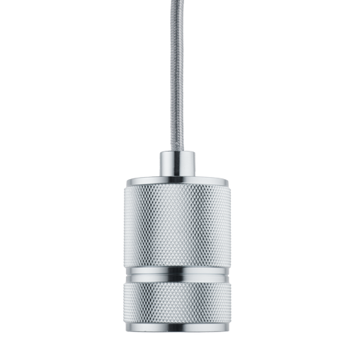 Lighto | Pendel Chroom | Inclusief Lichtbron Helder | Classic | 1.5m Snoer | Met Plafondkap