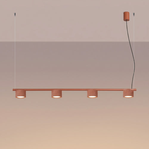 Sollux Lighting Kroonluchter AURA 4 rode oker Gx53 - 122x10x208cm