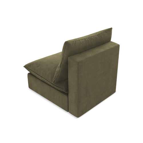LaMiaSofa Bankmodule midden Ravenna - textuurstof - olijf - 75x90x77
