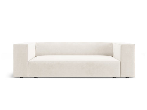 Cosmopolitan Design Bank Arendal 2-zits, chenille met ribbeleffect ivoor - 102x180x70cm