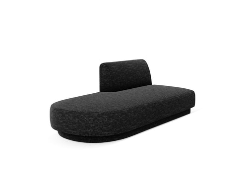 Micadoni Module Miley 2-zits, chenille zwart - 90x158x70cm