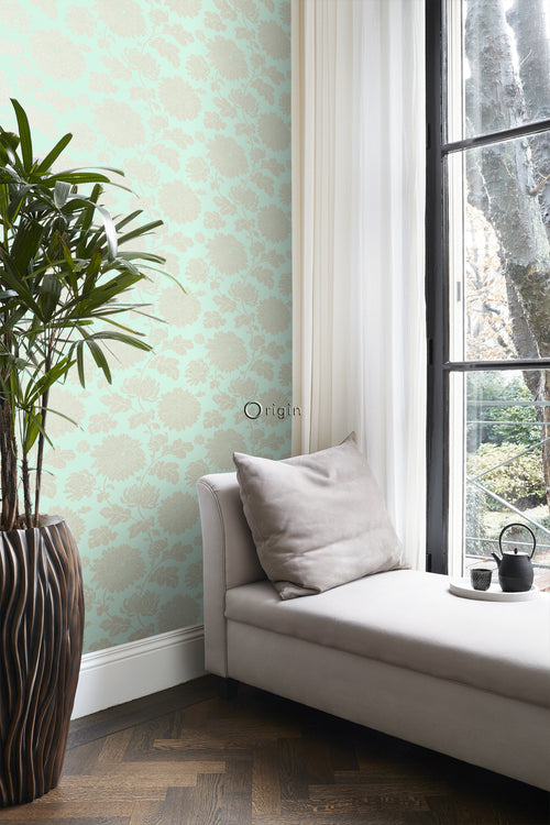 Origin Wallcoverings behang bloemen celadon groen - 53 cm x 10,05 m - 326148 - vtwonen shop