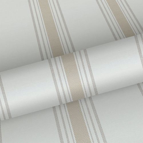 Sanders & Sanders behang strepen beige en grijs - 53 cm x 10.05 m - 640666