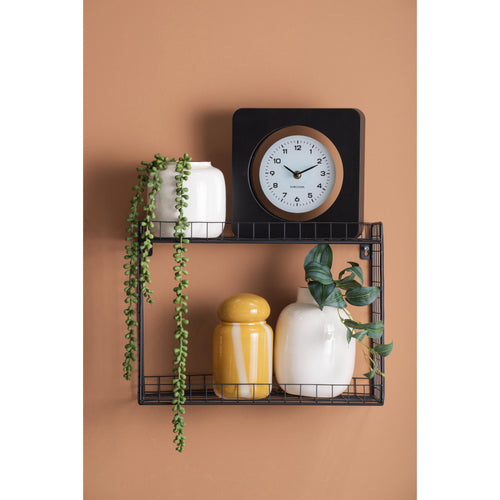 Karlsson wandklok New Vintage - zwart - Ø22cm