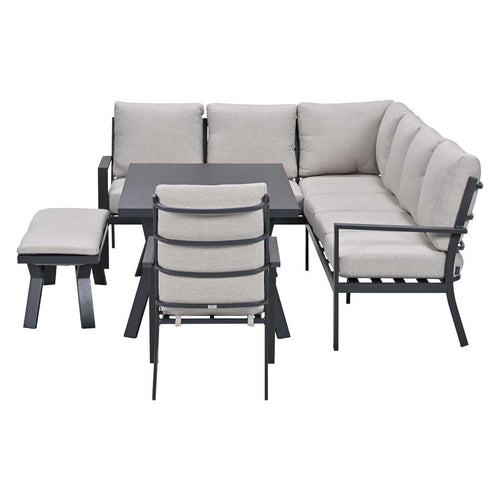 Garden Impressions Lounge dining set Senja 5-delig links - sandstone