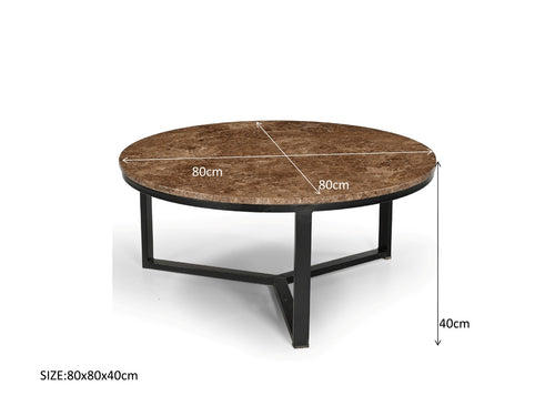 Livingfurn salontafel Emperador - 80cm - marmer