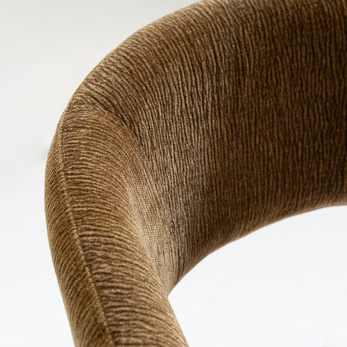 DÉJA Living Eetkamerstoel Elle - Stof/Metaal - Oker - Set van 2 - vtwonen shop