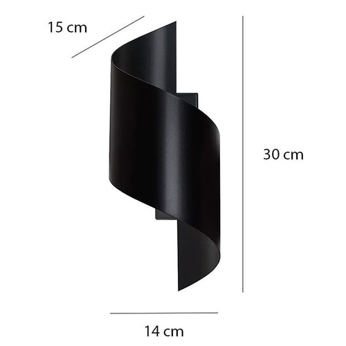 Emibig wandlamp Spiner - 1 lichts - 14  x 30   cm - zwart - vtwonen shop