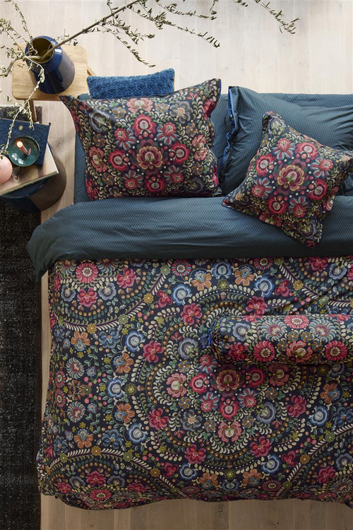 Pip Studio dekbedovertrek Il Ricamo - 200x200/220 cm - donker blauw - vtwonen shop