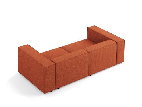 Cosmopolitan Design Bank Arendal 3-zits, chenille, terracotta - 102x204x70cm