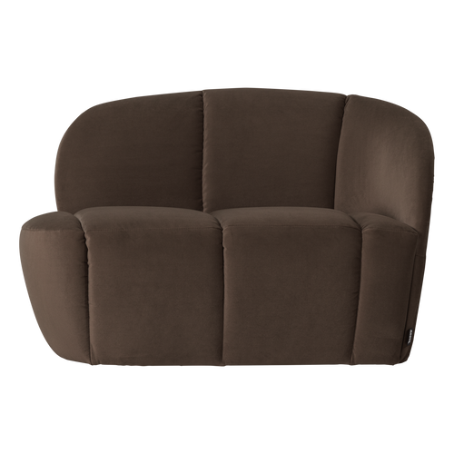 WOOOD 2-zits bankje rechts Mojo - Velvet - Bruin - 73x112x77