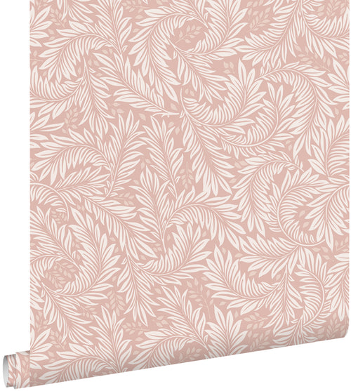 ESTAhome behang bladeren zacht roze - 50 x 900 cm - 131144 - vtwonen shop