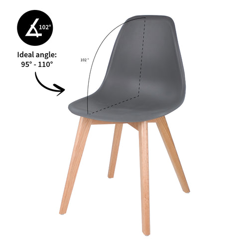 Kick eetkamerstoel Yuna - Donkergrijs - vtwonen shop