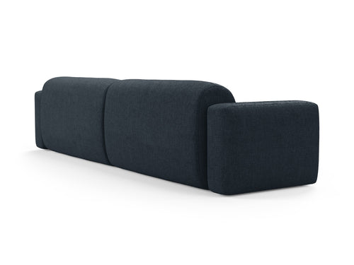 Cosmopolitan Design Modulaire bank Strino 4-zits, structurele stof donkerblauw - 98x240x78cm