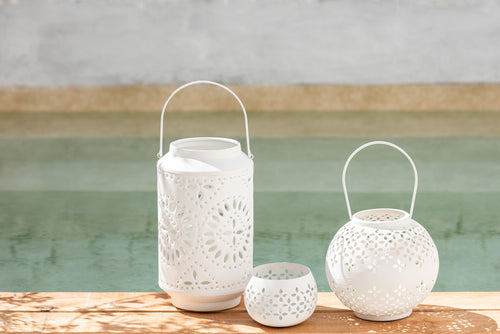 J-Line kaarshouder Geperforeerd - ijzer - wit - vtwonen shop