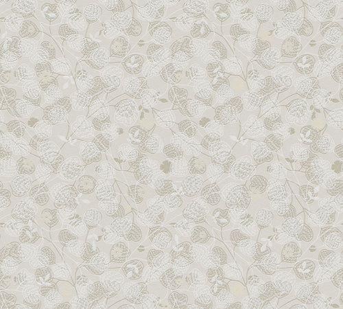 Livingwalls behang bloemetjes beige en wit - 53 cm x 10.05 m - AS-391112 - vtwonen shop