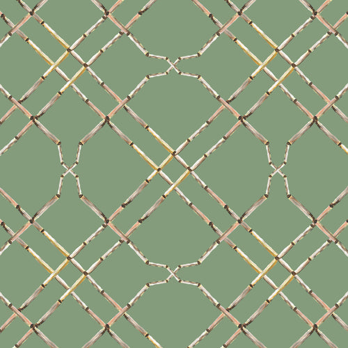 Catchii Behang Bamboo Trellis green - vtwonen shop