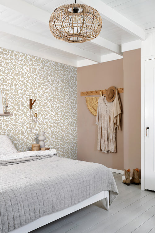 ESTAhome behang vintage bloemen beige - 50 x 900 cm - 131518