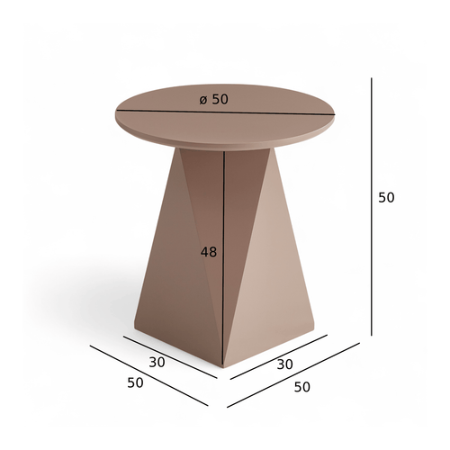 Furnhouse ronde salontafel Aura - Mokkamousse - Ø 50 cm