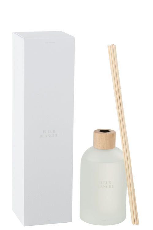 J-Line geurstokjes Accords Essentiels - Fleur Blanche - wit - 550 ml