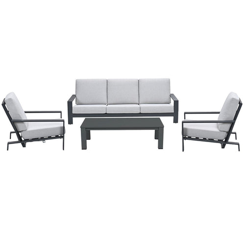 Garden Impressionsloungeset Coba 4-delig - verstelbare stoelen - valley sand