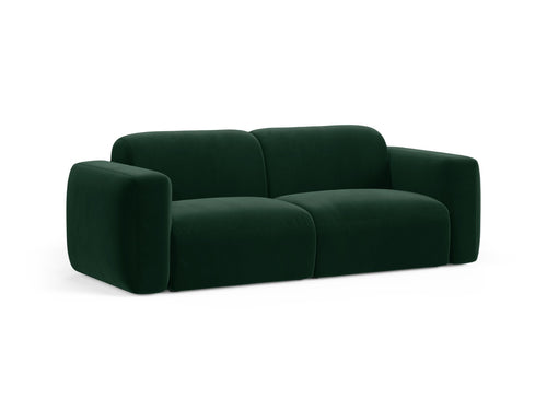 Cosmopolitan Design Modulaire bank Strino 3-zits, flueel flessengroen - 98x220x78cm
