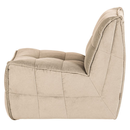 vtwonen 1-zits element Cluster - Velvet - Zacht Beige - 82x105x92