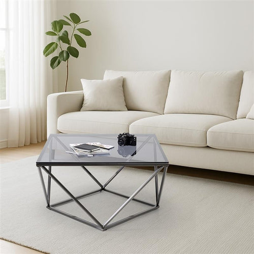 Kare Design Salontafel Cristallo 80x80cm graphite - vtwonen shop