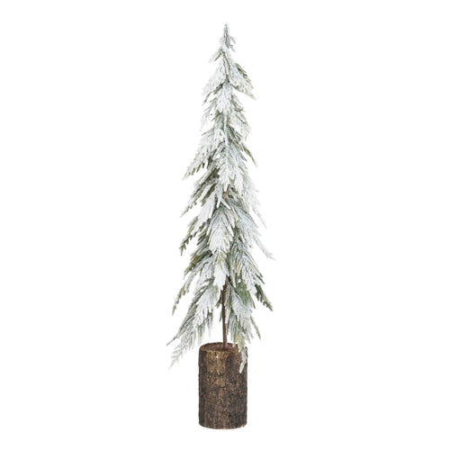 Mica Decorations Decoratieboom Groen Frosted - Kerstboom met Frosted Sneeuwlook - Kerstversiering voor Kleinere Ruimtes - Kunstboom Sfeermaker - H95 x