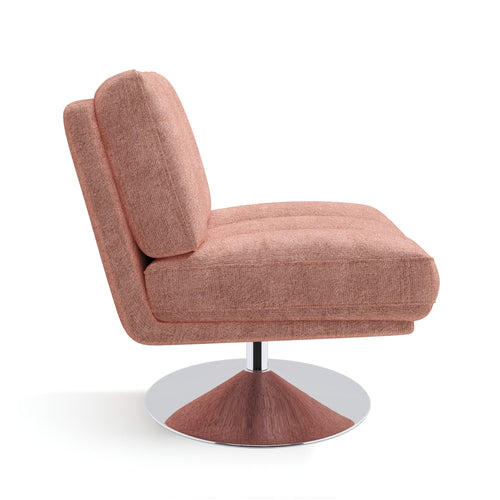 Sia Home - Fauteuil TIMELESS - Fluweel met structuur - Vintage roze - 60.5 CENTIMETERScm
