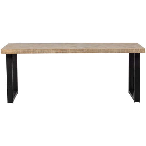 WOOOD tafel visgraat met u-poot Tablo - Mango - 75x180x90 - vtwonen shop