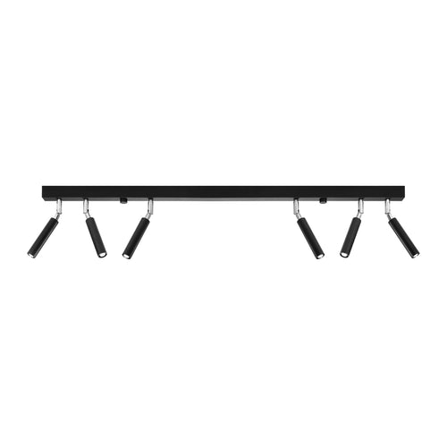 Sollux Lighting Plafondlamp EYETECH 6 zwart - 100x3x20cm