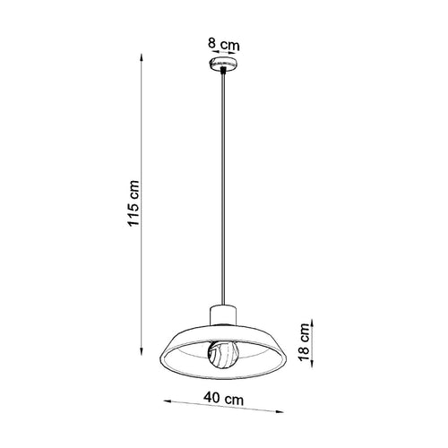 Sollux Lighting Hanglamp AFRA - 40x40x115cm