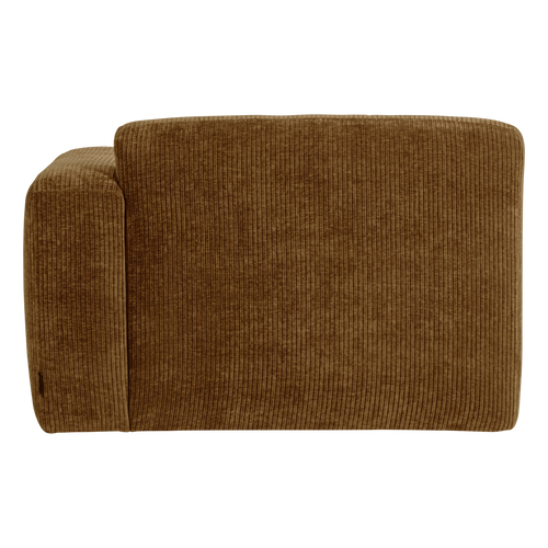 WOOOD chaise longue bank rechts Mojo Base - Rib - Honinggeel - 74x112x162